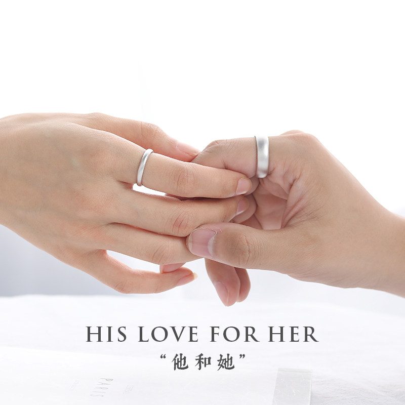 饰悟原创设计小众素圈纯银订婚戒指 饰悟戒指/指环