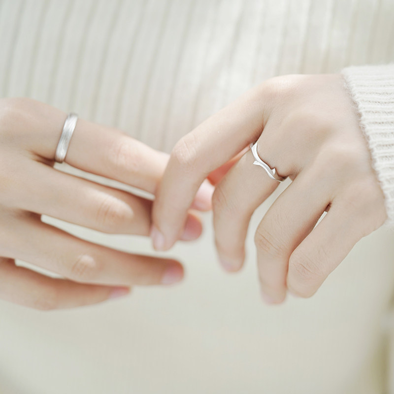 饰悟【暗恋】原创情侣戒指纯银对戒指 饰悟戒指/指环