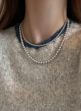 饰悟珍珠女细珍珠叠戴项链