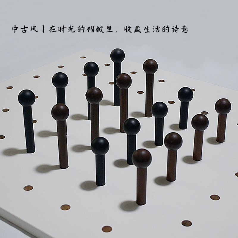 洞洞板配件大全15mm火柴棍装饰彩色实木火柴棒1.5厘米10.12mm直径 - 图1