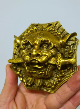 黄铜神兽门环工艺品吉祥挂件