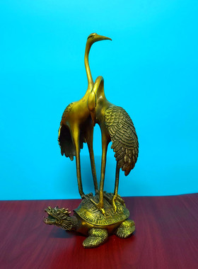 黄铜献瑞摆件家居客厅酒柜装饰品