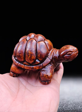 乌龟石雕仿古做旧家居摆件装饰品客厅书房玄关博古架摆饰石龟鳖