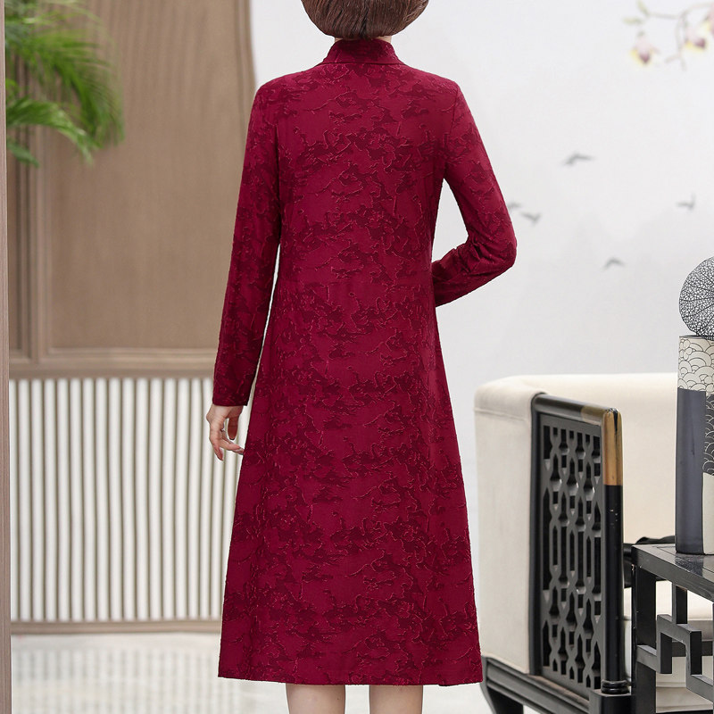 妈妈礼服高贵嫁女儿洋气婆婆连衣裙 恰时光中老年女装