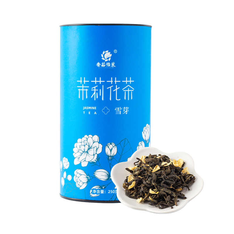 广西横县茉莉花茶叶清香型2024新茶香茹怡茉特级雪芽绿茶罐装250g - 图3