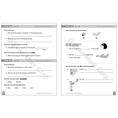 Evan-Moor Daily Language Review Grade 1-8 SE 每日练习系列 语言复习 无答案作业本 美国加州教辅 evanmoor - 图2