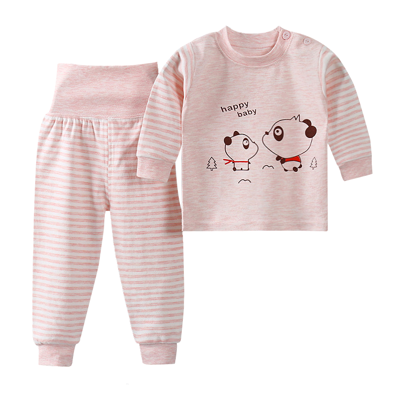 包邮婴儿内衣高腰护肚女婴男童全棉打底裤儿童秋衣裤宝宝彩棉套装,淘宝优惠券,粉丝福利购,淘宝优惠卷