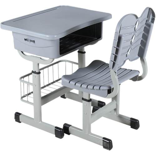 ABS塑料学校桌椅高中小学生课桌椅单人升降家用学习桌培训 - 图3