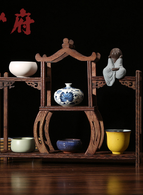 展示柜中国风特色送老传统工艺品