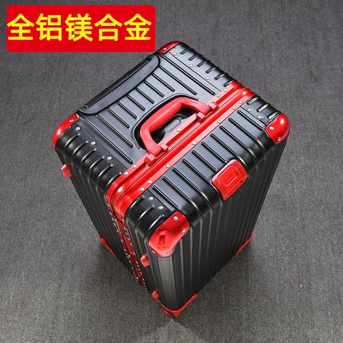 Цельнометаллический металлический универсальный чемодан для путешествий, большая коробка, алюминиево-магниевый сплав, 30 дюймов, увеличенная толщина