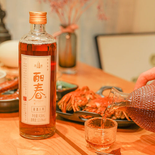 塔牌黄酒八年丽春酒418mL*6瓶装整箱绍兴花雕酒半甜型糯米黄酒 - 图2