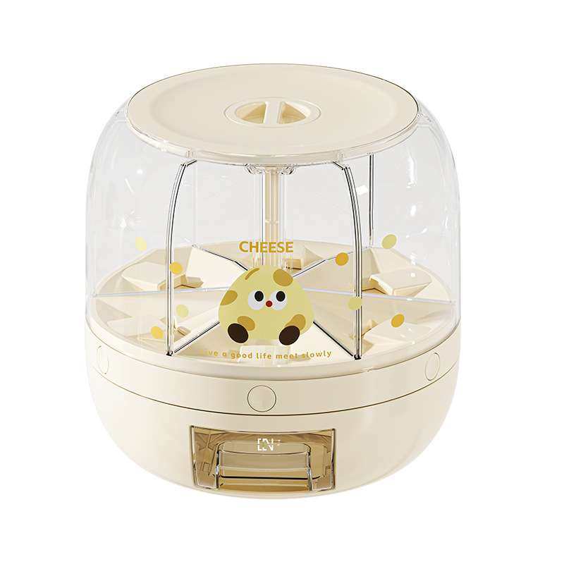 米桶厨房分格旋转五谷杂粮豆类收纳盒家用食品级防虫防潮密封米箱,淘宝优惠券,粉丝福利购,淘宝优惠卷