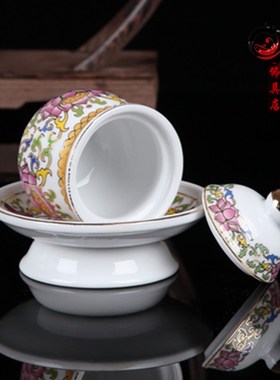 陶瓷莲花供水杯佛前供水礼佛