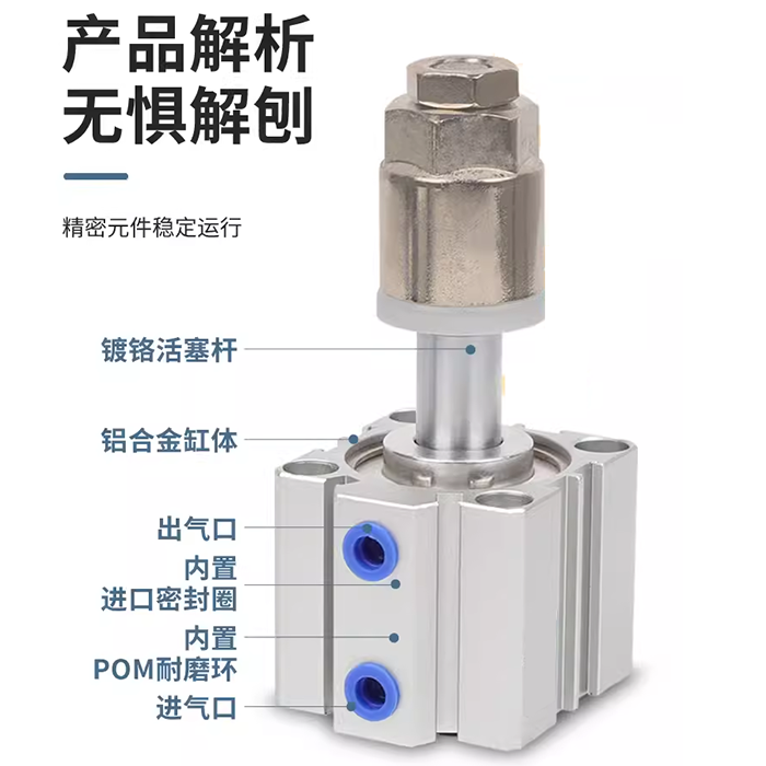 新款薄型可调气缸JDAD32*40*20*25*30*50*75*60*100-B-S现货 - 图1