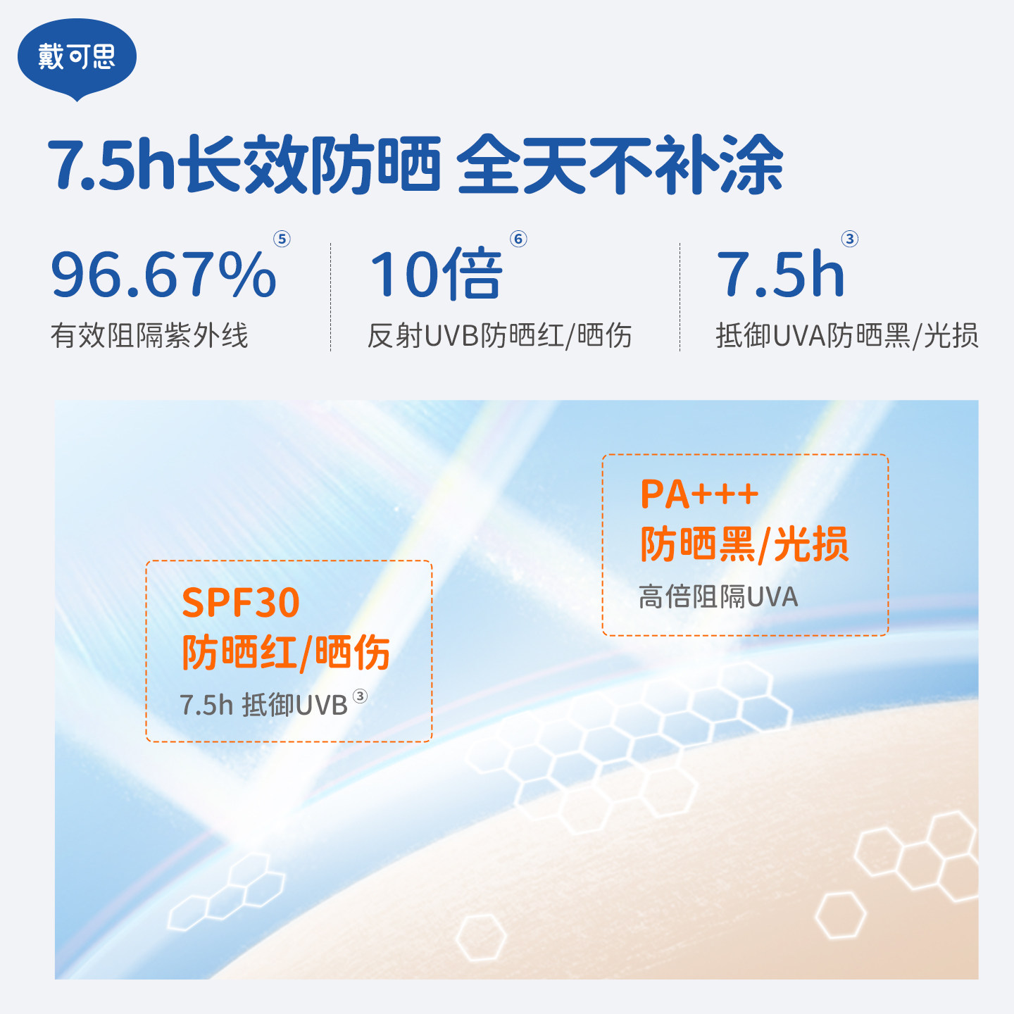 戴可思儿童防晒霜小黄盖宝宝隔离紫外线男童女童婴儿防晒乳SPF30