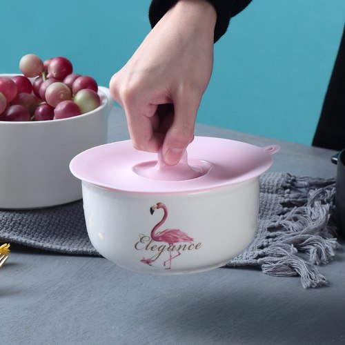 多功能密封防尘盖无味保鲜盖家用微波炉加热食品级硅胶万能碗杯盖 - 图0