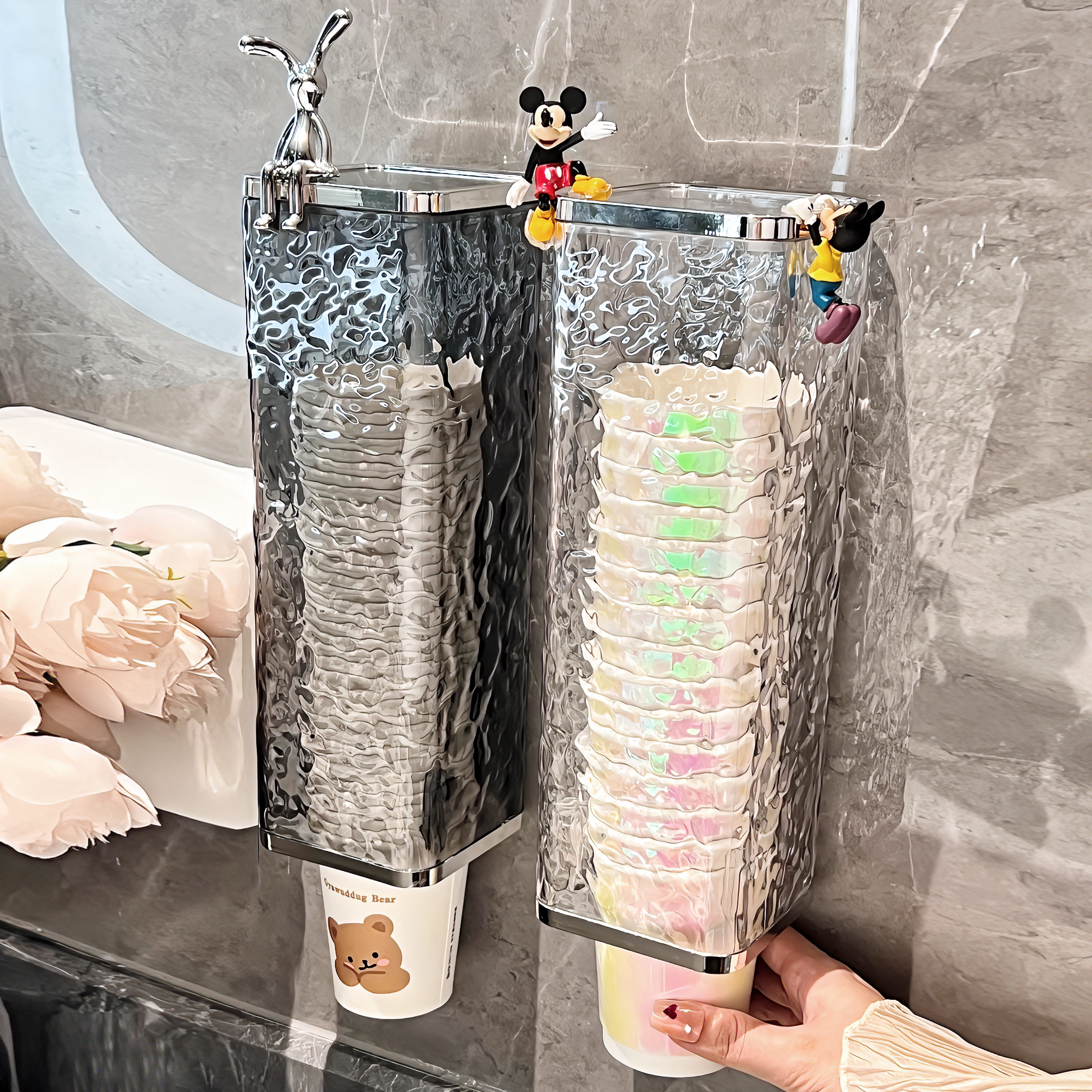 一次性杯子取杯器壁挂式免打孔家用轻奢高颜值饮水机纸杯架取杯架,淘宝优惠券,粉丝福利购,淘宝优惠卷