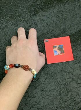 YvetteStudioMbdtf坎爷kanye红专原创设计印象手链进口捷克琉璃