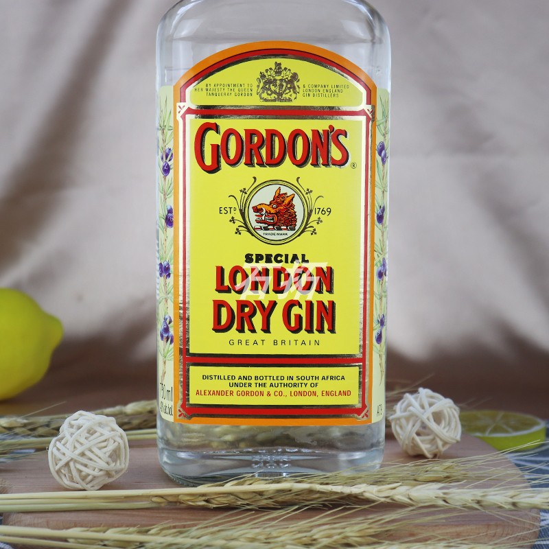 英国原装进口GORDON\'S GIN哥顿伦敦干味金酒 毡酒歌顿43度杜松子 - 图1