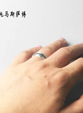 托马斯萨博纯银学生韩版戒指环