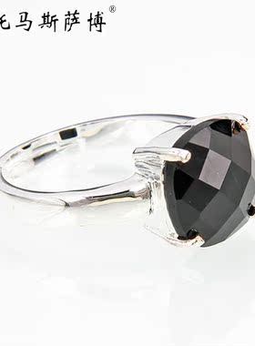 托马斯萨博黑曜石首饰品开口戒指