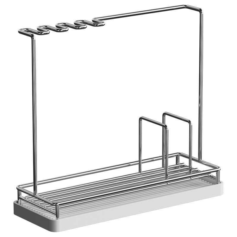 304不锈钢厨房抹布架海绵架台面多功能收纳置物架洗碗布沥水架子,淘宝优惠券,粉丝福利购,淘宝优惠卷