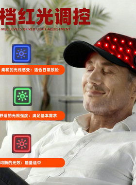 家用便携红光生发帽固发控油养发72颗led三芯灯珠激光理疗帽子