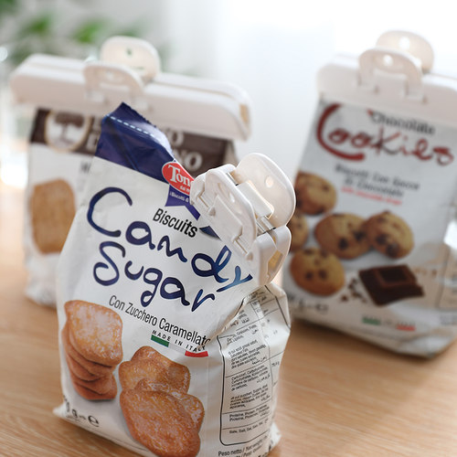 食品袋小夹子封口夹塑料零食专用密封器厨房调料收纳防潮食物保鲜 - 图0