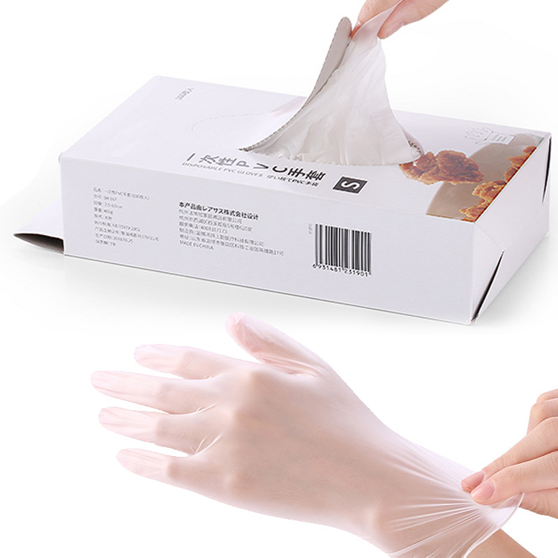 日本一次性手套pvc食品级专用厨房烘焙餐饮加厚耐用乳胶橡胶丁晴 - 图0