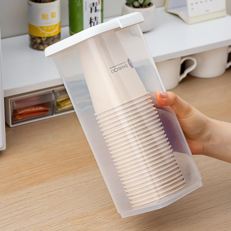一次性杯子收纳盒桌面防尘置物架放纸杯神器水杯塑料杯专用存放盒,淘宝优惠券,粉丝福利购,淘宝优惠卷