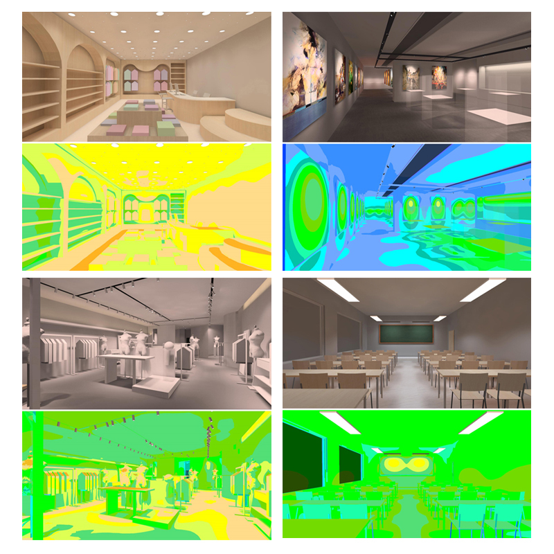 照度计算灯光模拟灯位图DIALux evo代做照明设计方案照度图模拟图 - 图0