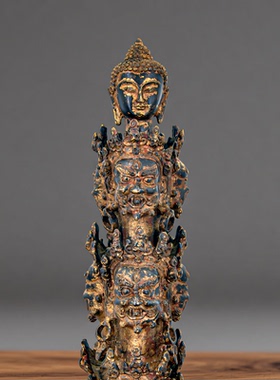 藏传法器纯铜秽迹金刚杵套组工艺佛堂藏传铜制降魔杵装饰品摆件