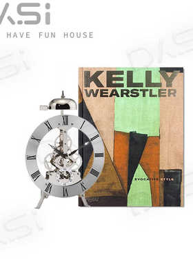 书房桌面复古机械钟主题摆件现代样板间售楼处进口望远镜装饰书