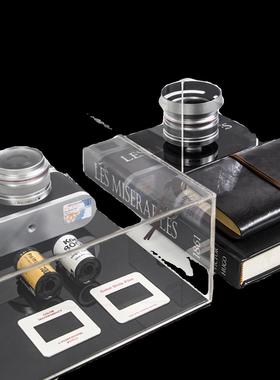 现代简约相机模型胶卷亚克力罩摆件摄影主题书房桌面装饰品样板间