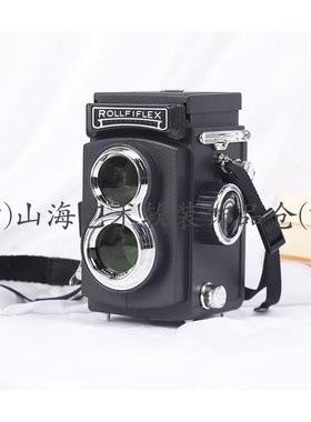 样板间飘窗书房台面摄影棕色主题软装饰品组合摆件相机胶片类套装