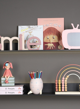 原创设计师样板间儿童房书柜书架桌面组合摆件软装饰品花瓶花艺