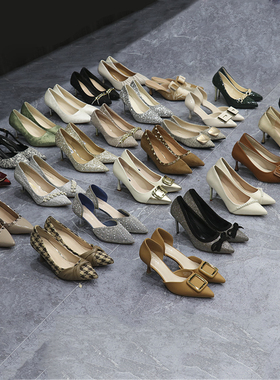 【高跟鞋合集】现代轻奢样板房衣帽间鞋柜摆件女鞋单鞋陈设道具鞋