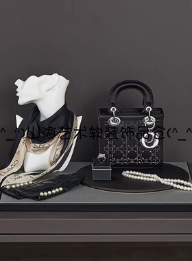 现代轻松样板房公寓别墅卧室梳妆台道具软装饰品组合托盘套装摆件