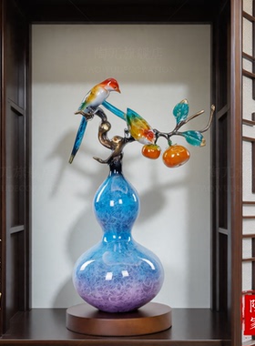 新中式黄铜招财葫芦摆件乔迁礼物