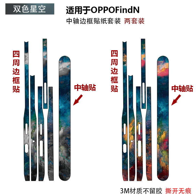 适用于oppofindn铰链贴纸侧边中轴保护膜findn2彩膜oppo find n3手机边框贴膜 - 图1