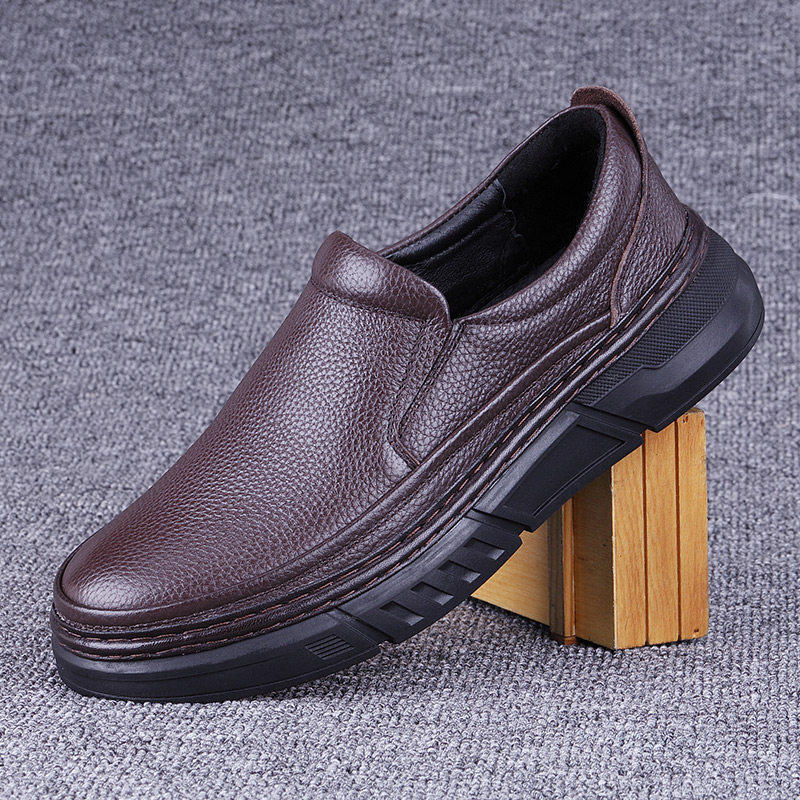 【商场同款】外贸男鞋真皮厚底皮鞋男商务休闲鞋男士头层牛皮鞋轻,淘宝优惠券,粉丝福利购,淘宝优惠卷