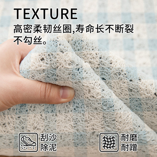 入户门地垫丝圈可裁剪防滑耐脏脚垫家用玄关门口地毯垫子进门卡通 - 图0