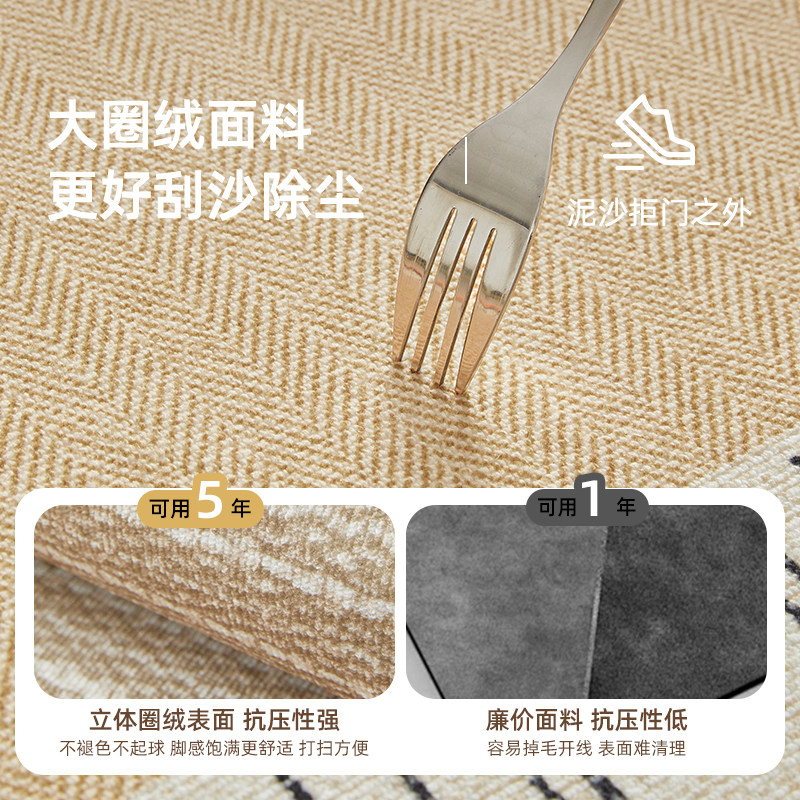 入户门防滑地垫2026新款圈绒进门脚垫可裁剪防摔耐磨地毯门垫门口,淘宝优惠券,粉丝福利购,淘宝优惠卷