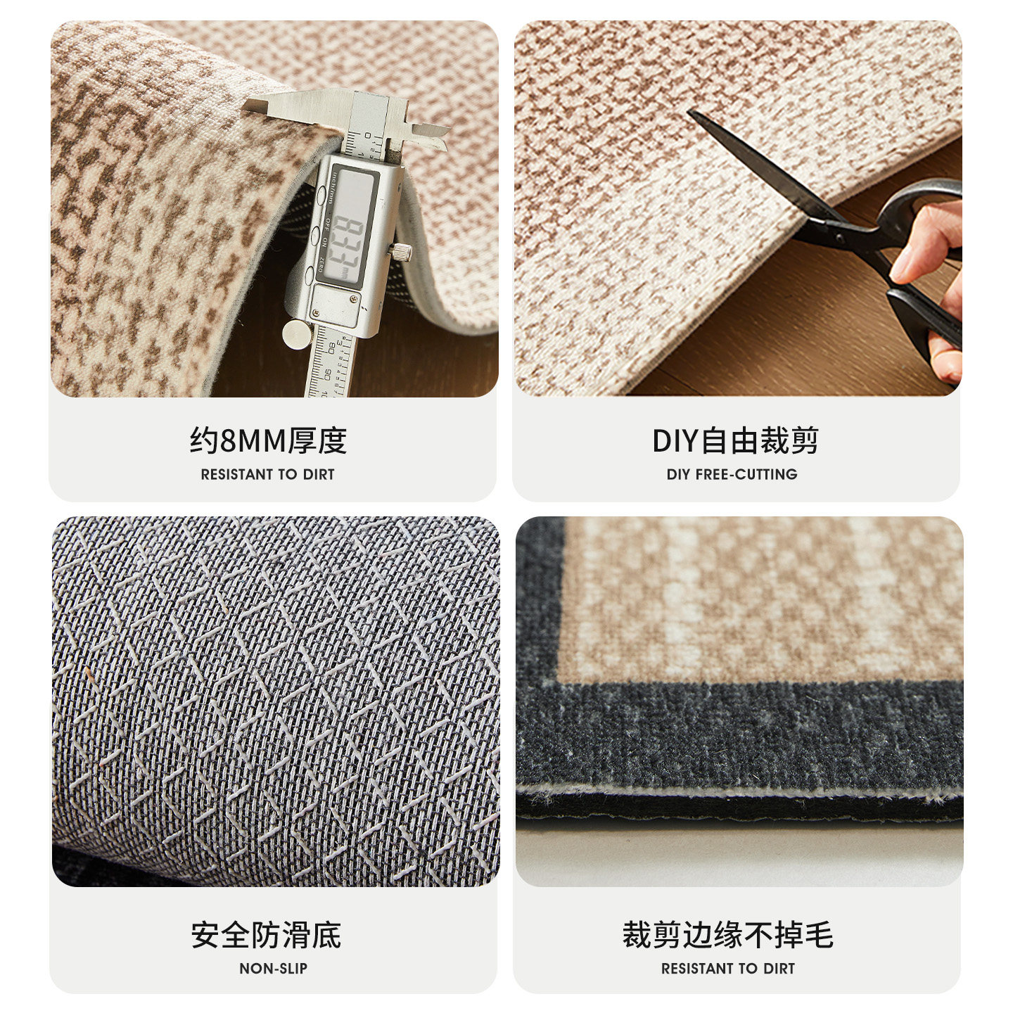 2026 new water-absorbent anti-slip and oil-proof kitchen floor mats