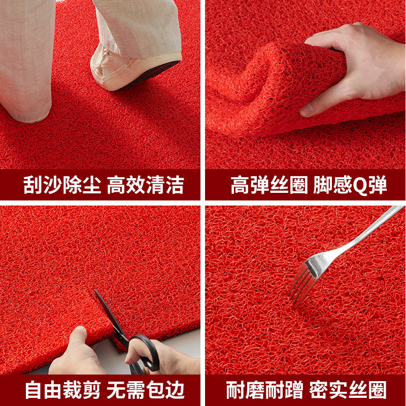 可裁剪入户门地垫2026新款高级红色丝圈免洗进门口脚垫子室外室内,淘宝优惠券,粉丝福利购,淘宝优惠卷