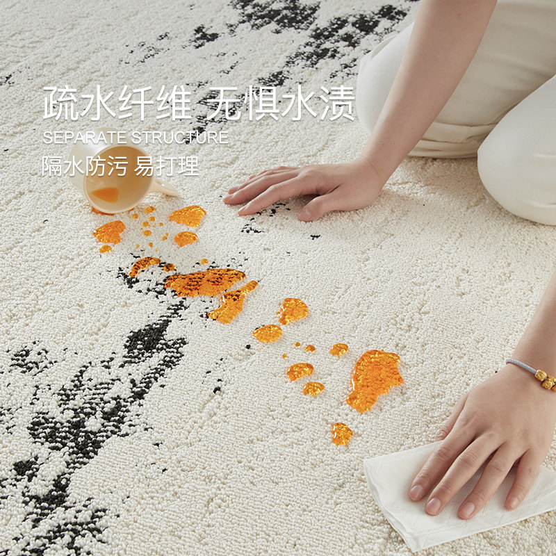 地毯客厅2025新款免打理免洗可擦防水防污轻奢高级卧室床边房间
