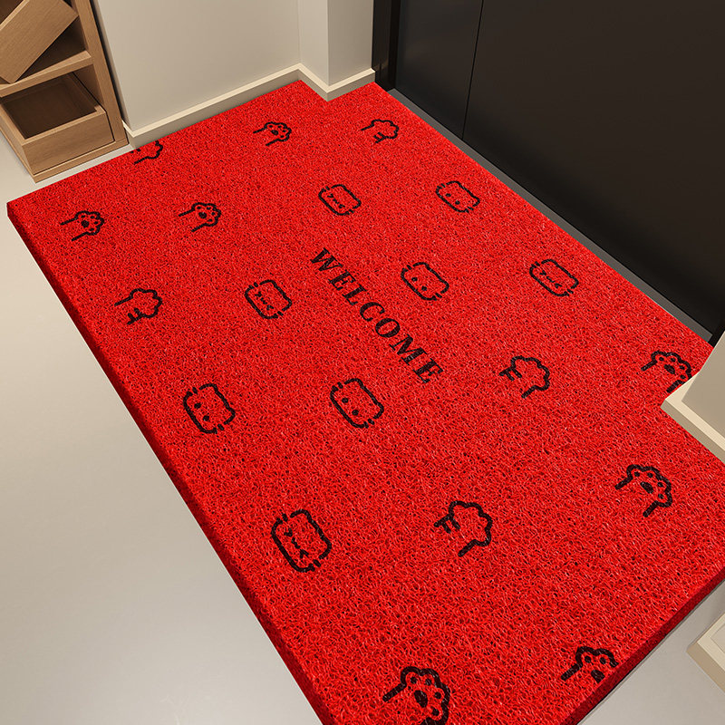 可裁剪入户门地垫2026新款高级红色丝圈免洗进门口脚垫子室外室内,淘宝优惠券,粉丝福利购,淘宝优惠卷