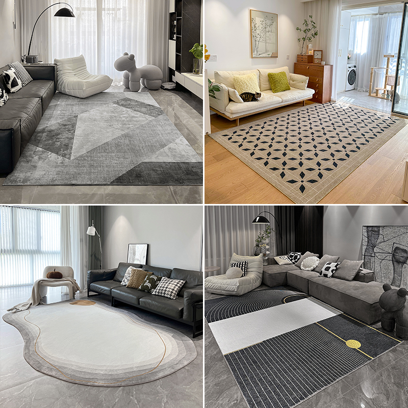 侘寂风客厅地毯卧室家用2024新款轻奢简约现代沙发茶几床边毯地垫
