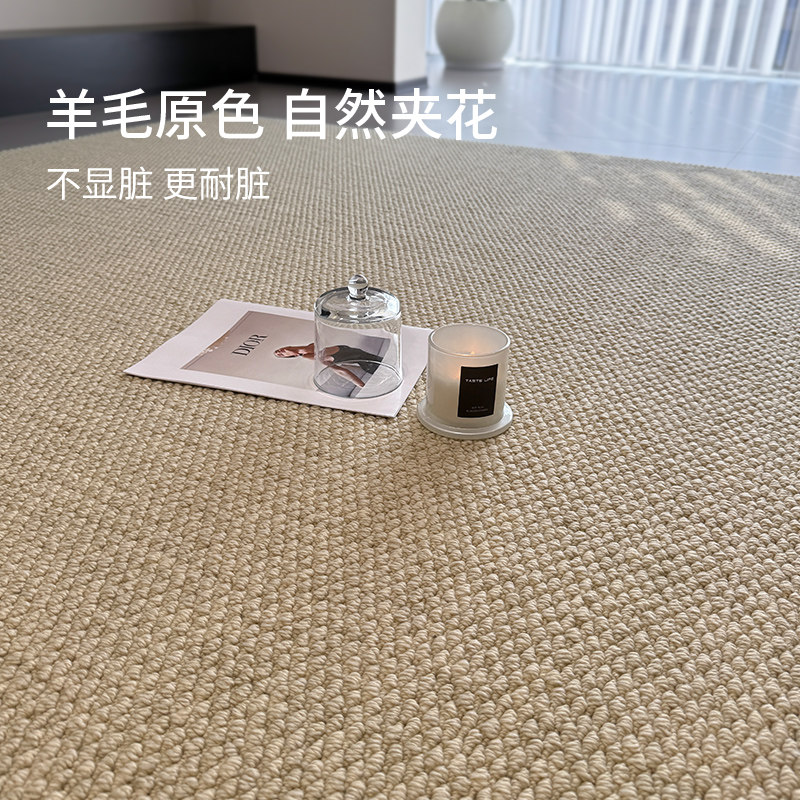 2026新款新西兰进口羊毛地毯客厅轻奢高级感家用素色沙发卧室地垫