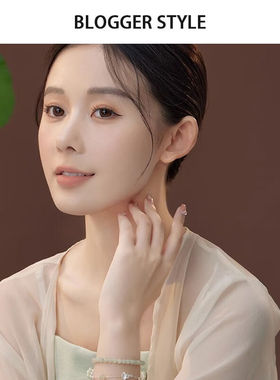 DWYTB和田玉手链女小众高级感素圈羊脂玉手串玉珠复古新年礼物送